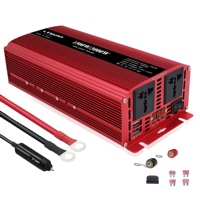 Convertisseur d'Ondes Sinusoidales Lvyuan 24V vers 220V, Chargeur de Véhicule avec Double Adaptateur USB, Convertisseur 1500W 1.5k, Convertisseur Solaire