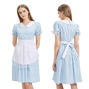 <span class=keywords><strong>Tablier</strong></span> <span class=keywords><strong>blanc</strong></span> mignon demi-taille bavoir transfrontalier <span class=keywords><strong>court</strong></span> dentelle garniture Restaurant serveur femmes de chambre vêtements pour nettoyage fête <span class=keywords><strong>tablier</strong></span> en coton - Product Image 3