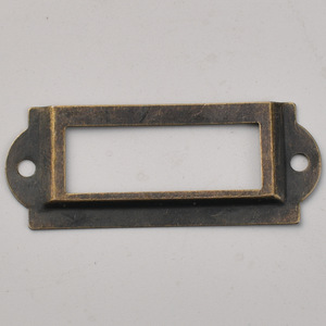 Antique Iron Label <b>Frame</b> Rectangular Handle For Jewelry Box Storage Decorative Drawer Gift Box <b>Frame</b> Silver Bronze Yellow - Product Image 4
