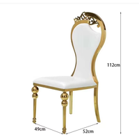 Chaise de mariée trône du roi en or Offre Spéciale chaise d'événement de luxe pour banquet de mariage