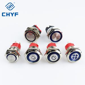 Công Tắc Nút Nhấn Biểu Tượng Đèn Quạt Đèn LED Chiếu Sáng 19MM 12V Chốt Tạm Thời Chống Nước Công Tắc Dừng Khởi Động Bằng Kim Loại Cho Xe Hơi Thuyền - Product Image 1