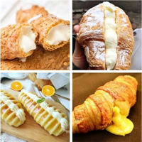 Machine de découpe et de remplissage de crème à haute capacité ADMF pour croissants, pains sandwichs et équipement de boulangerie