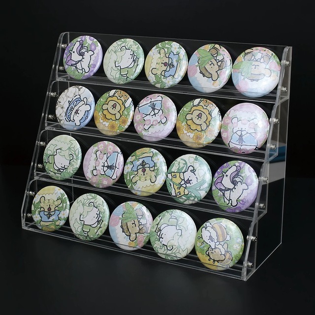 Acrylic 2mm Customized for Freestanding Display Stand Polished Surface for Easy Assembly Postcard CD Photo Album Storage