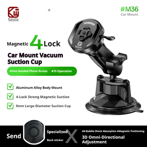 <span class=keywords><strong>Support</strong></span> magnétique pour téléphone de <span class=keywords><strong>voiture</strong></span> Kewig, rotation à 360°, ventouse, antichoc, en alliage d'aluminium, pour tableau de bord et pare-brise - Product Image 1