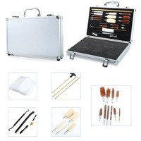 Kit de nettoyage universel tactique professionnel 74 pièces ensemble d'outils de brosse en plastique avec pochettes et étuis pour le montage de la portée de chasse