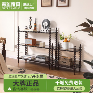 Aoga Furniture <b>Solid</b> <b>Wood</b> Bookshelf 3 Tier Storage Rack For Living Room Home Display Shelf With Decorative Columns - Product Image 5