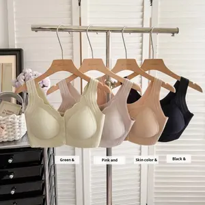 2562 #   Reggiseno Sexy con Scollo a V e Chiusura Frontale, Taglie Grandi, Alta Elasticità <span class=keywords><strong>in</strong></span> Nylon e Latex, Coppa 3/4 con Effetto Push-up - Product Image 1