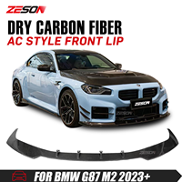 ZESON Lame de pare-chocs avant en fibre de carbone sèche style AC pour BMW M2 G87 Competition XDrive Coupé 2023+