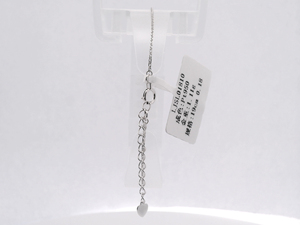 Flexible Square Rope White Pt950 Ultra Thin <b>Wristlet</b> with Smooth Braids Minimalist All Gender Daily Commute Gift Platinum Wrist - Product Image 3