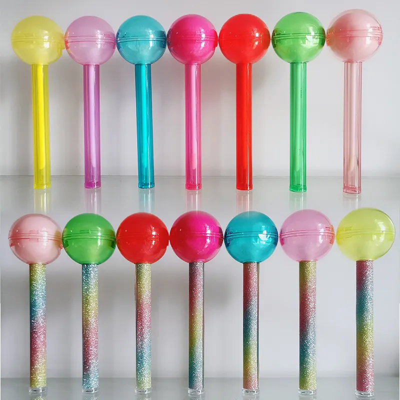 2 n1 rainbow luxury unique blinged lollipop lip gloss tube contenitore per balsamo per le labbra tubo per rossetto tubi per lucidalabbra vuoti di lusso