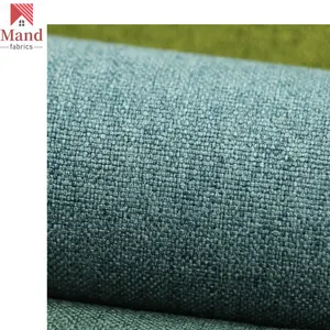 Factory Custom Waterproof Eco Friendly Polyester Woven Plain Style Linen Fabric For Dog Sofa Bed