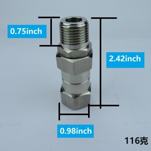 High Pressure <b>Washer</b> Rotary Joint 3/8 Npt Thread Stainless Steel 360 Degree Rotation For Cleaning And <b>Car</b> Wash Machines - Product Image 3