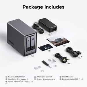 Original New DXP2800 2-Bay N100 Quad-core CPU 8GB DDR5 RAM 2.5GbE 2 * ช่องเสียบ M.2 NVMe 2 ช่อง 4K Network Nas Storage DXP2800 - Product Image 2