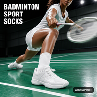 Chaussettes de sport personnalisées pour le badminton et le tennis, fabricant en gros, conception gratuite, échantillons gratuits