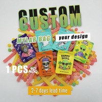 Confezione per Biscotti Richiudibile a Prova di Bambino, Bustina Mylar Stile Cali da 3,5g, Stampa Personalizzata, Servizio OEM, Direttamente dalla Fabbrica per Snack