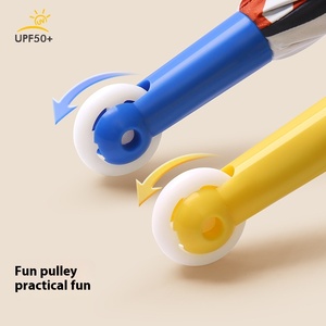 Nouveau dessin animé mignon conception contrôle manuel enfants parapluie coin arrondi enfant en bas âge parapluie <span class=keywords><strong>de</strong></span> soleil pour bébé maternelle école fille garçon - Product Image 4