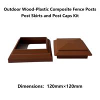Kit de poteaux et de bases de garde-corps en WPC pour extérieur, 120 mm x 120 mm, clôture de sécurité, imperméable, résistant aux intempéries, pour escalier, jardin, terrasse