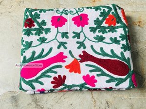 Embroidered Cotton <b>Quilt</b> Bohemian Floral Bedspread Handmade Multi Color Home Decor <b>Throw</b> Blanket All Season Use - Product Image 1