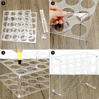 Support de rangement et boîte moderne en acrylique portable à 20 compartiments pour petits outils ménagers