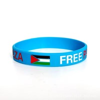 Bracelet en silicone unisexe tendance 2026 pour la sensibilisation à la Palestine Libre, Bracelet en caoutchouc à thème tendance 2026