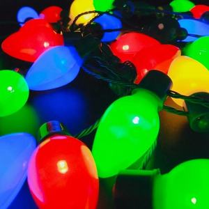Colorato LED luminoso <span class=keywords><strong>a</strong></span> forma di cuore collana romanzo natale e di <span class=keywords><strong>capodanno</strong></span> festa decorazioni feste lampadine arredamento - Product Image 5