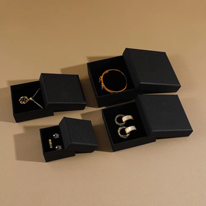 Caja de embalaje de joyería de cartón respetuosa con el medio ambiente con logotipo personalizado con tapa Anillo de lujo Pulsera Pendientes Colgante Joyero de papel - Product Image 3