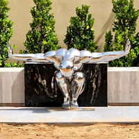YOUFINE Nouvelle sculpture de statue de plongeur en acier inoxydable poli miroir pour la décoration de piscine