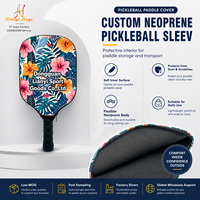 Housse de pickleball personnalisée avec poche dissimulée, étui en néoprène pour raquette, pour le rangement de balles, clés et accessoires, avec support pour échantillon