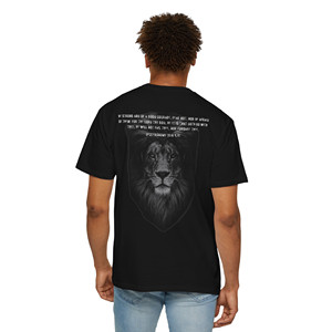 T-shirt tinta in abbigliamento Unisex con fede coraggiosa Deut. 31:6 corona di spine croce - Product Image 1