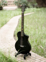 Guitare Natasha Factory en fibre de carbone de 38 pouces, sans douleur, pour débutants, cordes acier/nylon, acoustique/capteur de résonance NSX