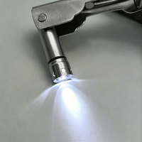 Mini-pince multifonction en acier inoxydable, kit d'outils pliables multifonctions avec lumière LED pour la randonnée, la survie et les réparations