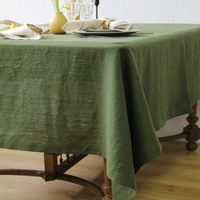 Nappe personnalisée double en lin, couleur unie, rectangulaire, polyvalente, pour table carrée, décorations de table à thé