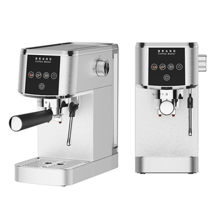 Sản phẩm mới thép không gỉ 20bar cafetera Máy pha cà phê mềm <span class=keywords><strong>Pod</strong></span> cà phê Maker sữa tự động Expresso máy với máy xay - Product Image 1