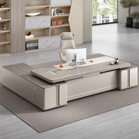 Top vente exécutif bureau en bois mobilier de bureau moderne en forme de L patron PDG bureau gérer Table