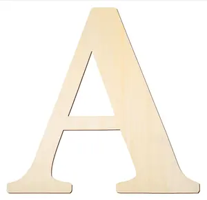 Letras de madera sin terminar de 12 pulgadas, letras de madera, decoración de madera para pintar, artesanía y decoración de pared del hogar