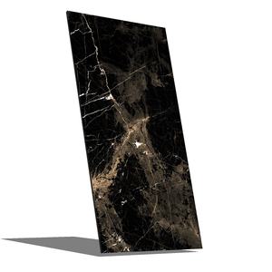 กระเบื้องพื้นพอร์ซเลนขัดเงาสีดำเกรด AAA ทนกรดทนต่อการสึกหรอไฟร์บริกใช้ภายใน - Product Image 4