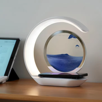 Nouvelle lampe de bureau LED sans fil à chargement rapide, contrôle tactile, éclairage RGB, design moderne - Veilleuse de chevet alimentée par batterie, cadeau