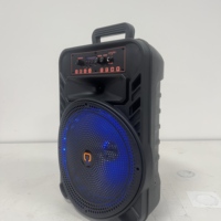 Altavoz Karaoke Inalámbrico Portátil para Exteriores de 12 Pulgadas y 20 W, 1 Micrófono, Luces RGB, Bajos, Bluetooth, USB, Radio FM, Carro para Fiestas, Mango Telescópico
