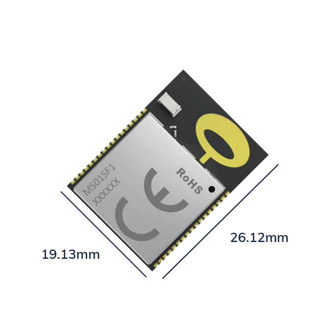 UWB Indoor positioning tracking module with Qorvo DW3120+Nordic nRF52833 10-30cm accuracy AOA tag MS01SF1
