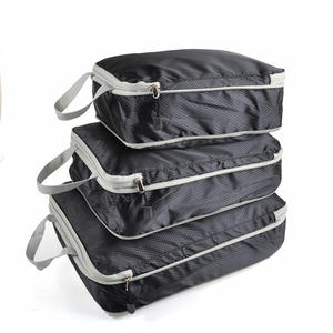 Unisex Customizable Durable 7pcs Zipper Packing <strong>Cubes</strong> Set Soft Handle Large Capacity <strong>Foldable</strong> Polyester Travel Luggage Organizer - Product Image 3