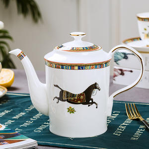 2025 European Vintage <b>Tea</b> Cup <b>Set</b> Delicate Bone China Porcelain Round Pattern Coffee Kettle Saucer with Gift Box Ceramic <b>Tea</b> <b>Set</b> - Product Image 2