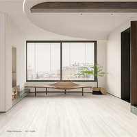 Carreaux de porcelaine HN-TILE aspect travertin moderne 600x1200mm finition mate texture bois antidérapants pour sol et mur chambre hôtel