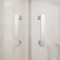 Nouvelle conception de cabine de douche carrée en aluminium de style européen avec porte coulissante en verre pour salle de bain, appartement, maison