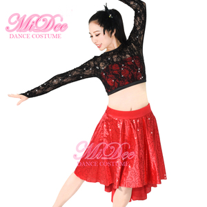 <span class=keywords><strong>Midi</strong></span> Top de lentejuelas contemporáneas MiDee con falda <span class=keywords><strong>Trajes</strong></span> de baile para mujer - Product Image 5