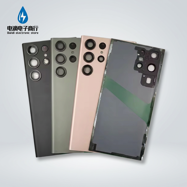 Diandi Rear Back Case for Samsung Galaxy S21 S21 Plus 5G Replacement Glass Housing Battery Door Cover with Camera Lens Frame