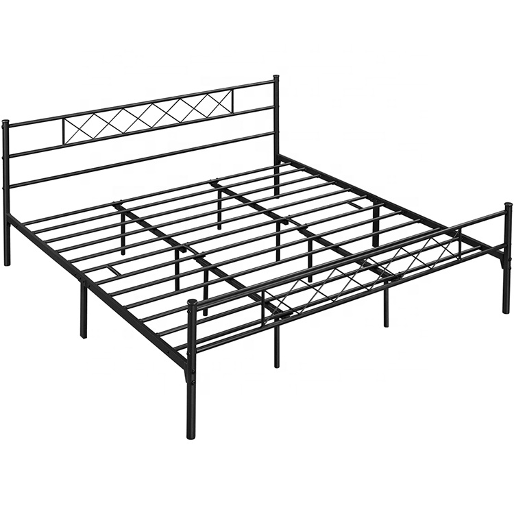 Modern Double Metal Steel Bed Portable Home Furniture for Apartment School & Bedroom General Use Hotel Frame