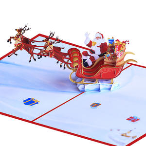 Color-Printed 3D UV Printed Deer Car Design <strong>Christmas</strong> Greeting <strong>Cards</strong> for Holiday Wishes on Paper - Product Image 3
