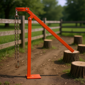 T Post <b>Puller</b> 32 Inch With Hoist Chain Steel Wire Rope Grab Hook For Removing Fence Tree Stump Labor Saving <b>Tool</b> - Product Image 2