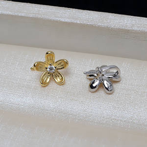 Colgante de Plata 925 Hecho a Mano con Forma de Cabeza de Flor Barroca Pequeña, Cuentas con Base Flotante para Joyería, Accesorio de Colgante Vacío - Product Image 4