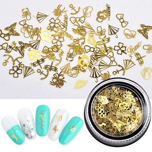Qianya <span class=keywords><strong>2022</strong></span> rueda Retro Steampunk decoración Super-Thin 3D Nail Art Sticker venta al por mayor diseñadores lentejuelas Metal Material <span class=keywords><strong>uñas</strong></span> - Product Image 3